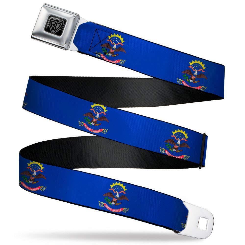 1219 INC. 's Buckle-Down Seatbelt Belt North Dakota Kids, Multicolor, 20-36